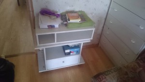 Отдам тумбу под телевизор белую, б у, Теплый Стан - DSC_0814.JPG