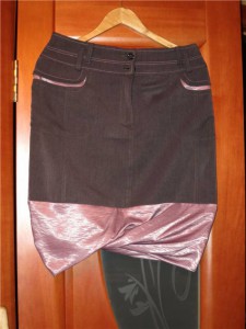 Одежда женская 42-46 . Парфюм. - Юбка серо-роз р46.jpg