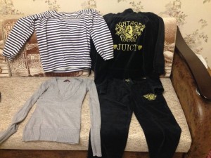 Костюм Juicy Couture - на размер 44, свитер+толстовка - на 42-44